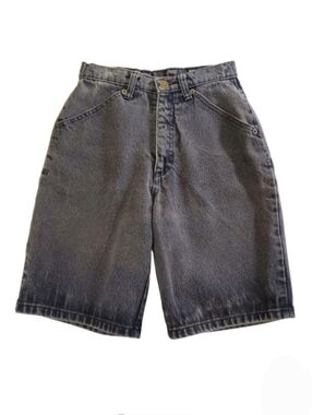 2571 * Not Guilty Vintage Acid Wash Denim Shorts Black Talon 42 Zip Size Unknown